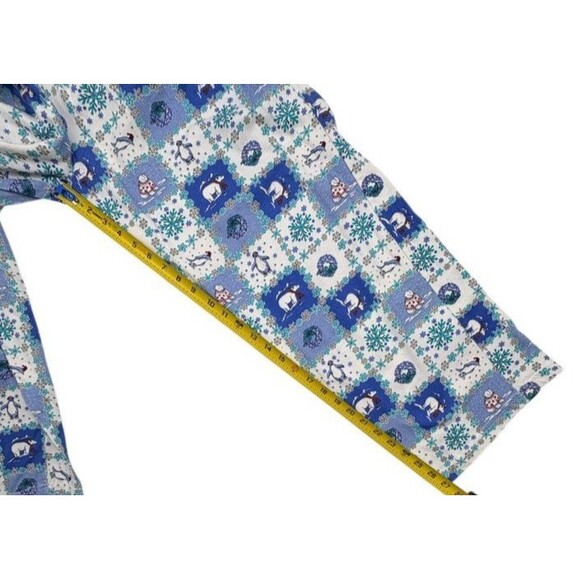 Dreams & Co Holiday Penguin Polar Bear 100% Cotton Pajama Pants Cozy Blue L - Picture 6 of 11